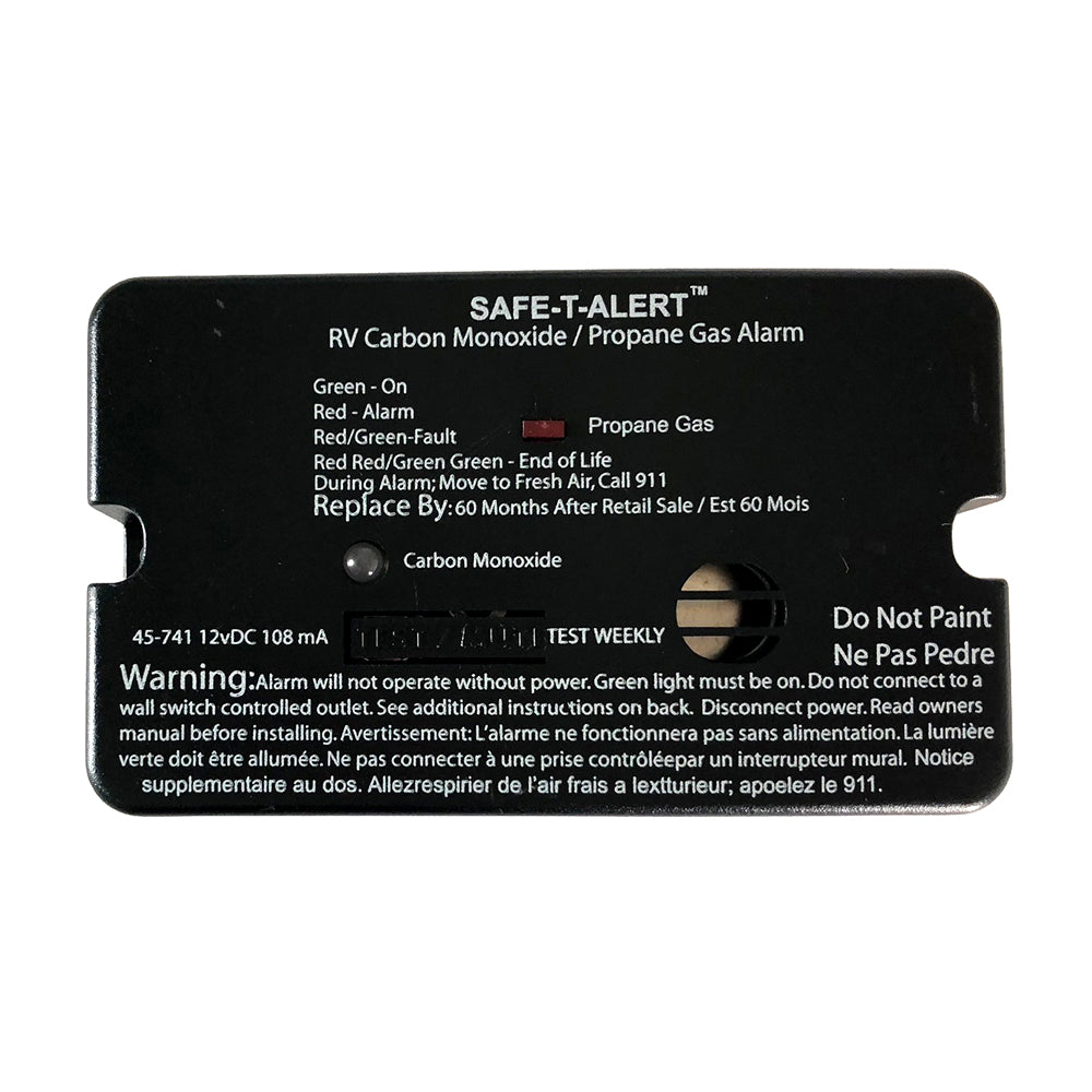 SafeTAlert 45Series Combo Carbon Monoxide Propane Alarm Surface Mount  Black 45741BL Main image