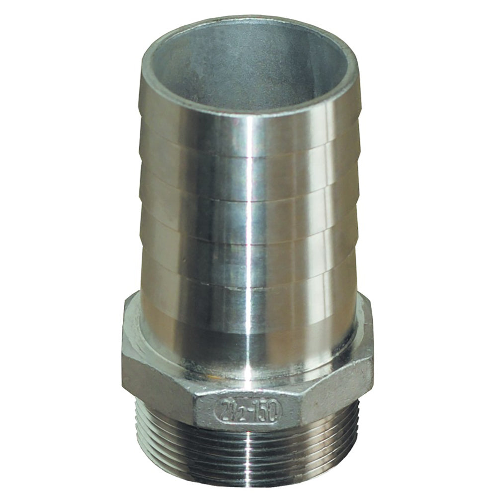 GROCO 34 NPT x 34 ID Stainless Steel Pipe to Hose Straight Fitting  PTH750S
