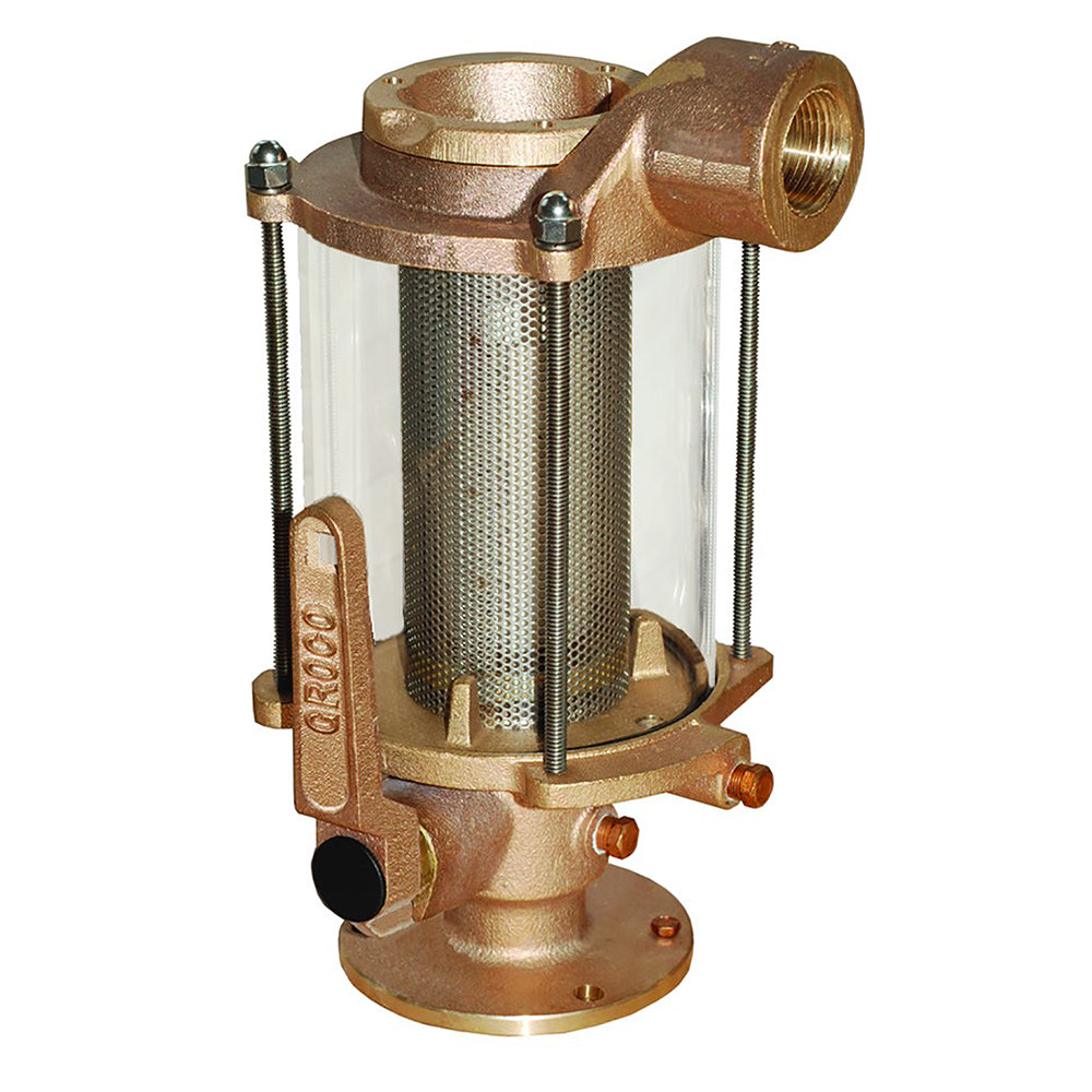 GROCO 1 Ball ValveSeacock  Raw Water Strainer Combo BVS1000