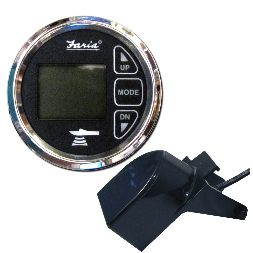 Faria Chesapeake Black 2 Dual Depth  Temp Sounder wTransom Mount Transducer 13752 Main image