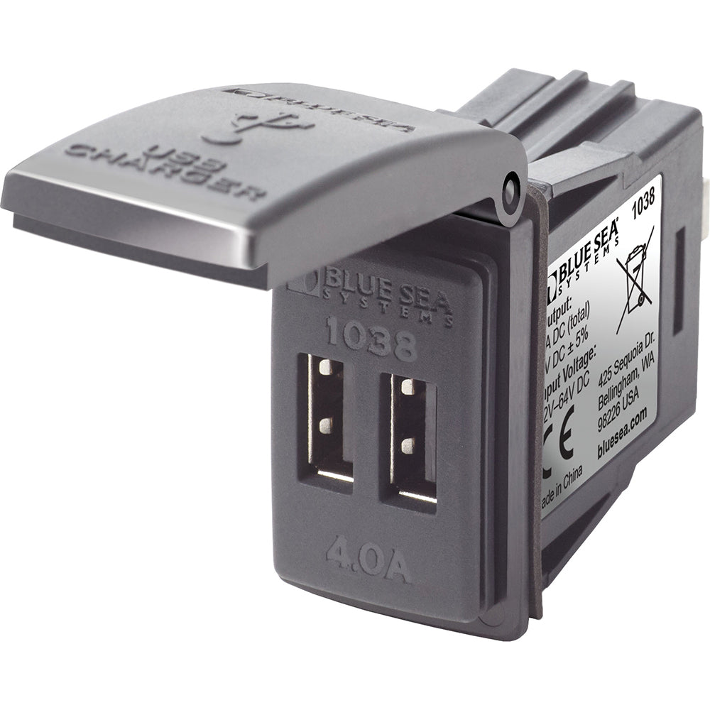 Blue Sea 1038 48V Dual USB Charger Contura Switch Mount 1038 Main image