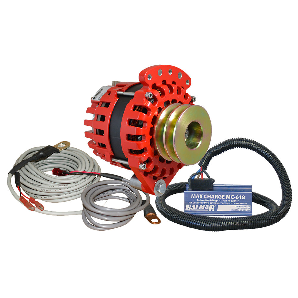 Balmar Alternator 12 Single Foot Dual V Pulley Regulator  Temp Sensor  170A Kit  12V XTSF170DVKIT Main image