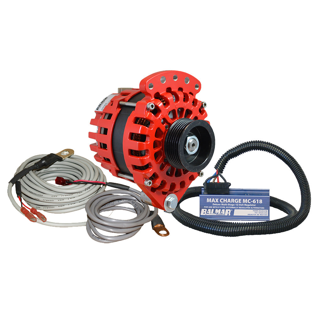 Balmar Alternator 12 Single Foot K6 Serpentine Pulley Regulator  Temp Sensor  170A Kit  12V XTSF170K6KIT Main image
