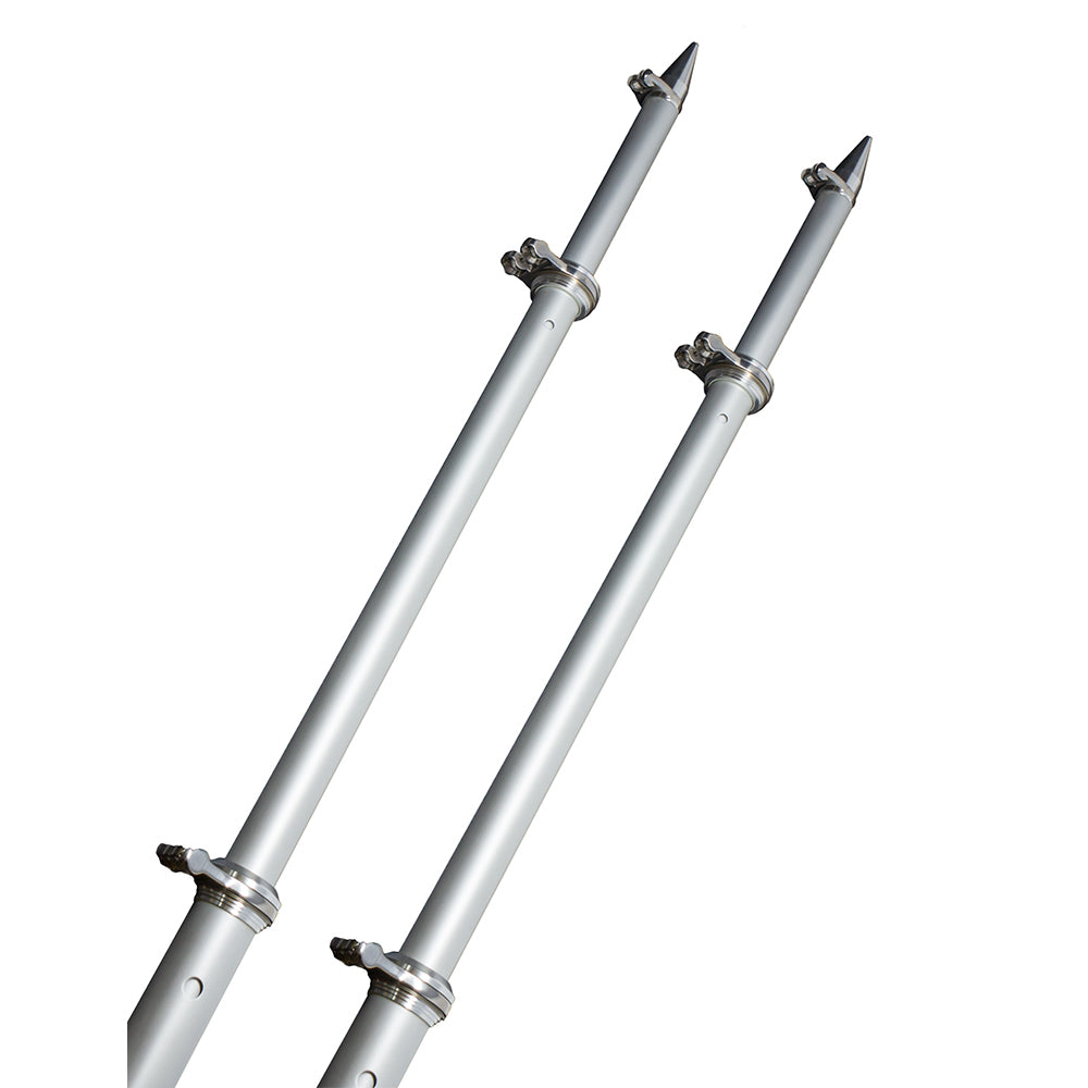 TACO 18 Deluxe Outrigger Poles wRollers  SilverSilver OT0318HDVEL Main image