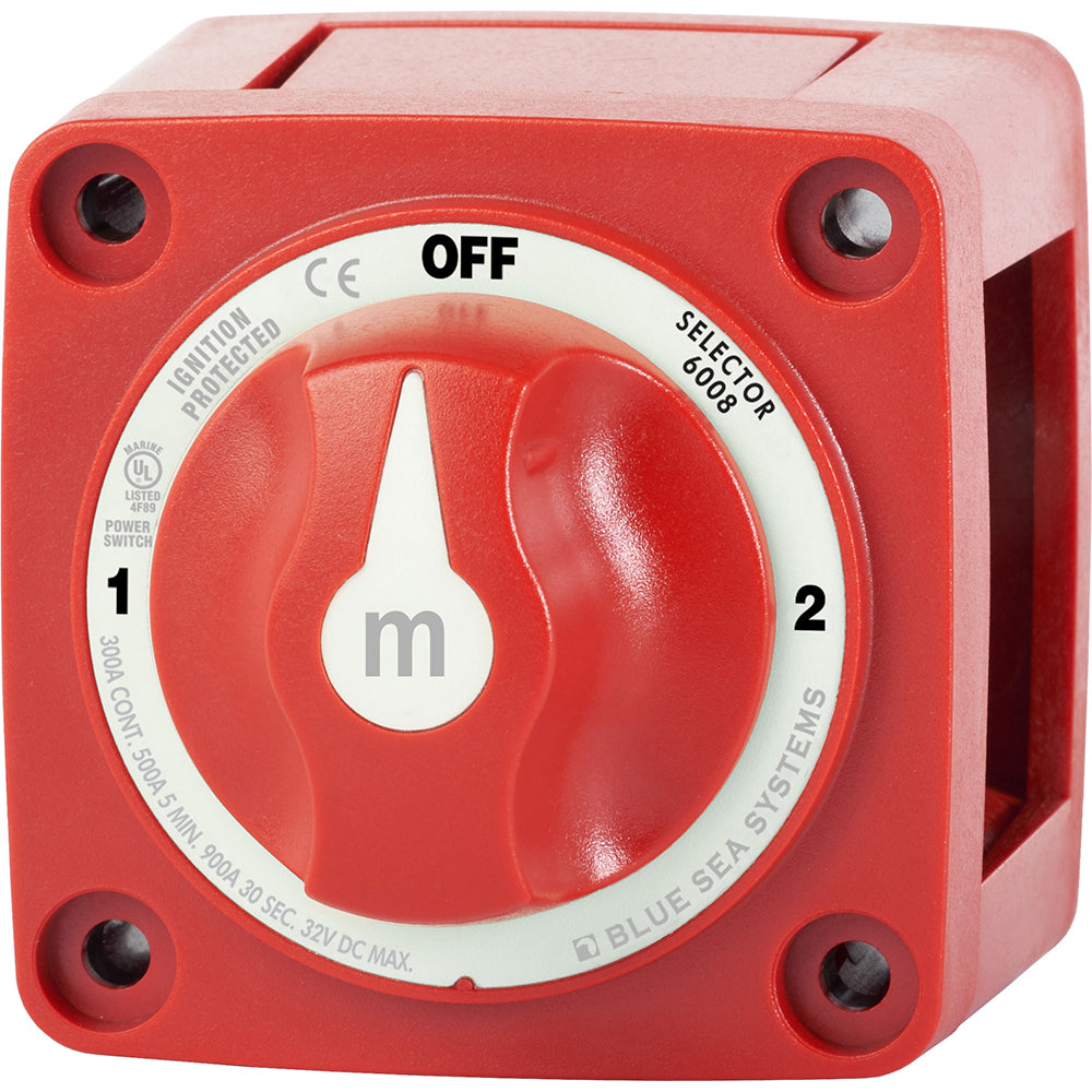 Blue Sea 6008 MSeries Battery Switch 3 Position  Red 6008 Main image