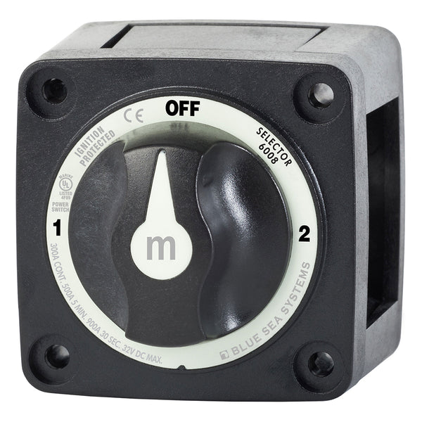 Blue Sea 6008200 mSeries Selector 3 Position Battery Switch  Black 6008200