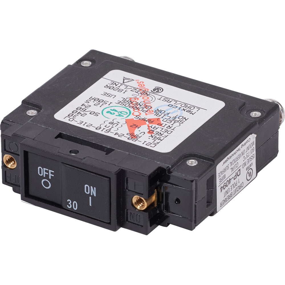 Blue Sea 7458 UL489 Circuit Breaker  30A Flat Rocker 7458 Main image