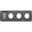 Blue Sea 4367 Water Resistant USB Accessory Panel  15A Circuit Breaker 3x Blank Apertures 4367