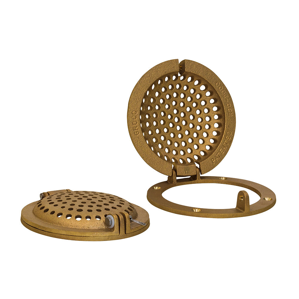 GROCO Bronze Round Hull Strainer wAccess Door fUp To 2 ThruHull RSC2000 Main image