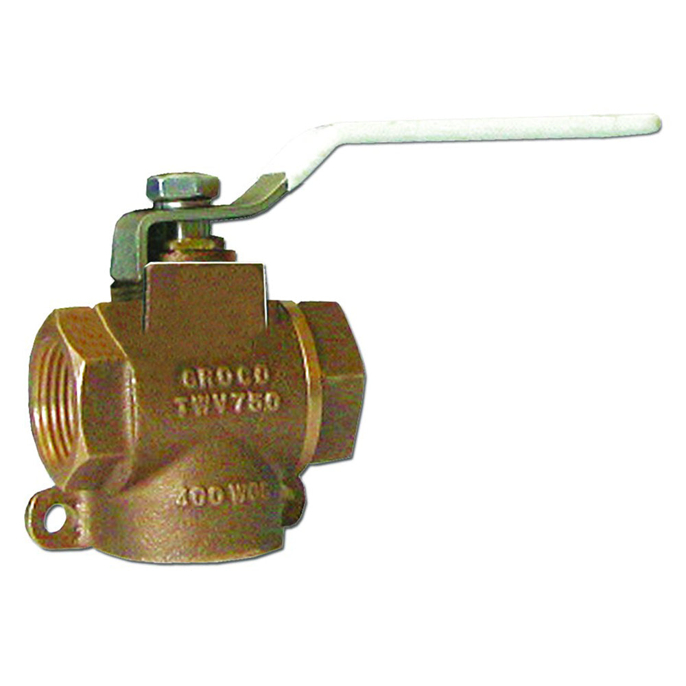 GROCO 112 NPT Bronze 3Way Valve TWV1500 Main image