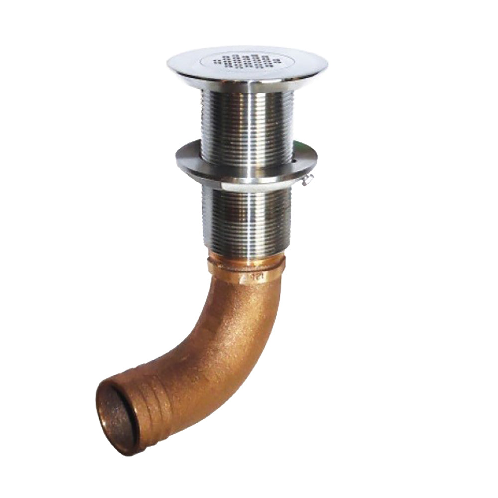GROCO Deck Scupper 90 Degree 112 Hose Connection SCUS1590 Main image