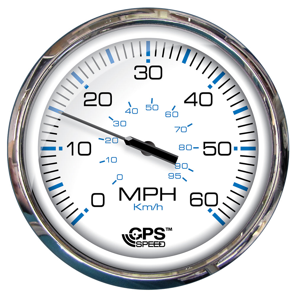 Faria Chesapeake White SS 5 Speedometer  60 MPH GPSStudded 33861 Main image