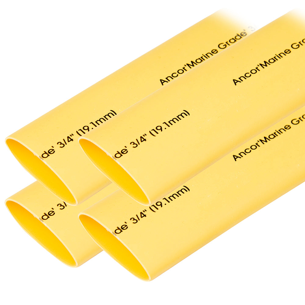 Ancor Heat Shrink Tubing 34 x 6  Yellow  4 Pieces 306906 Main image