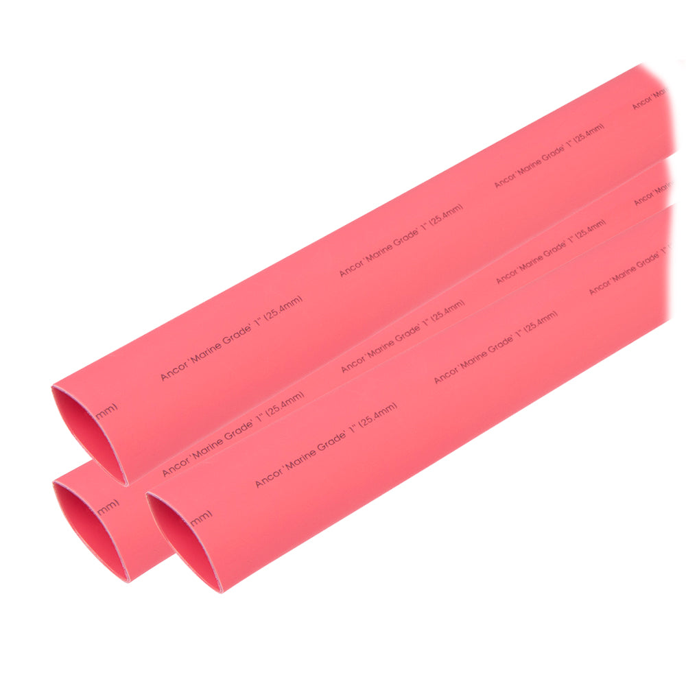 Ancor Heat Shrink Tubing 1 x 3  Red  3 Pieces 307603 Main image