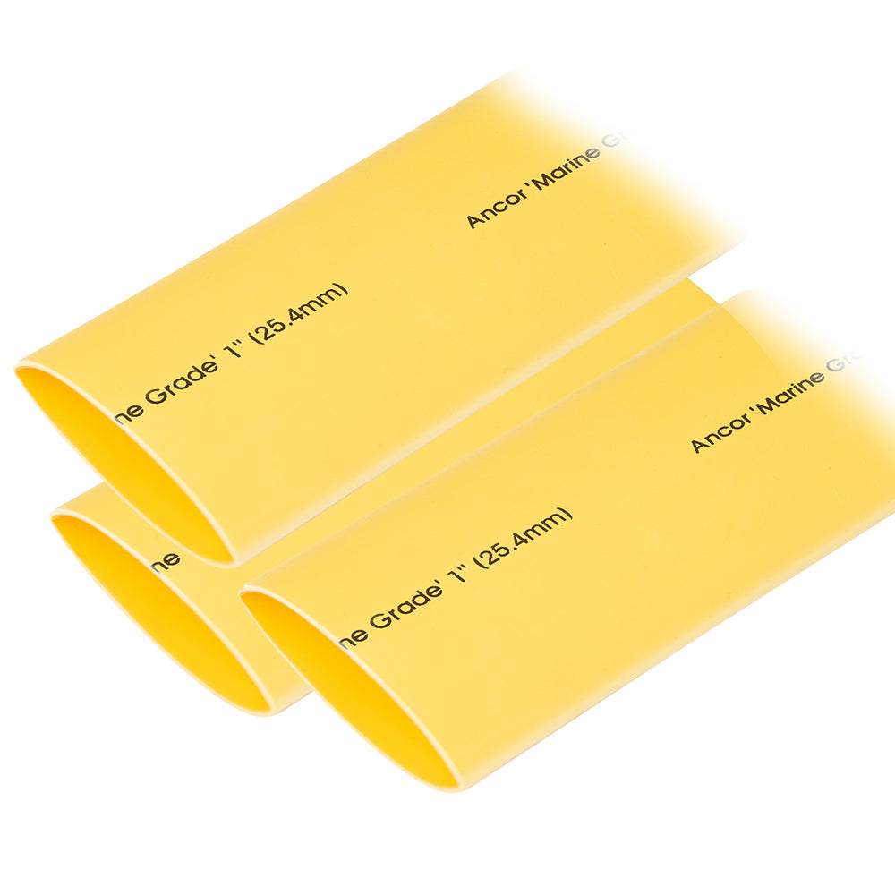 Ancor Heat Shrink Tubing 1 x 12  Yellow  3 Pieces 307924 Main image