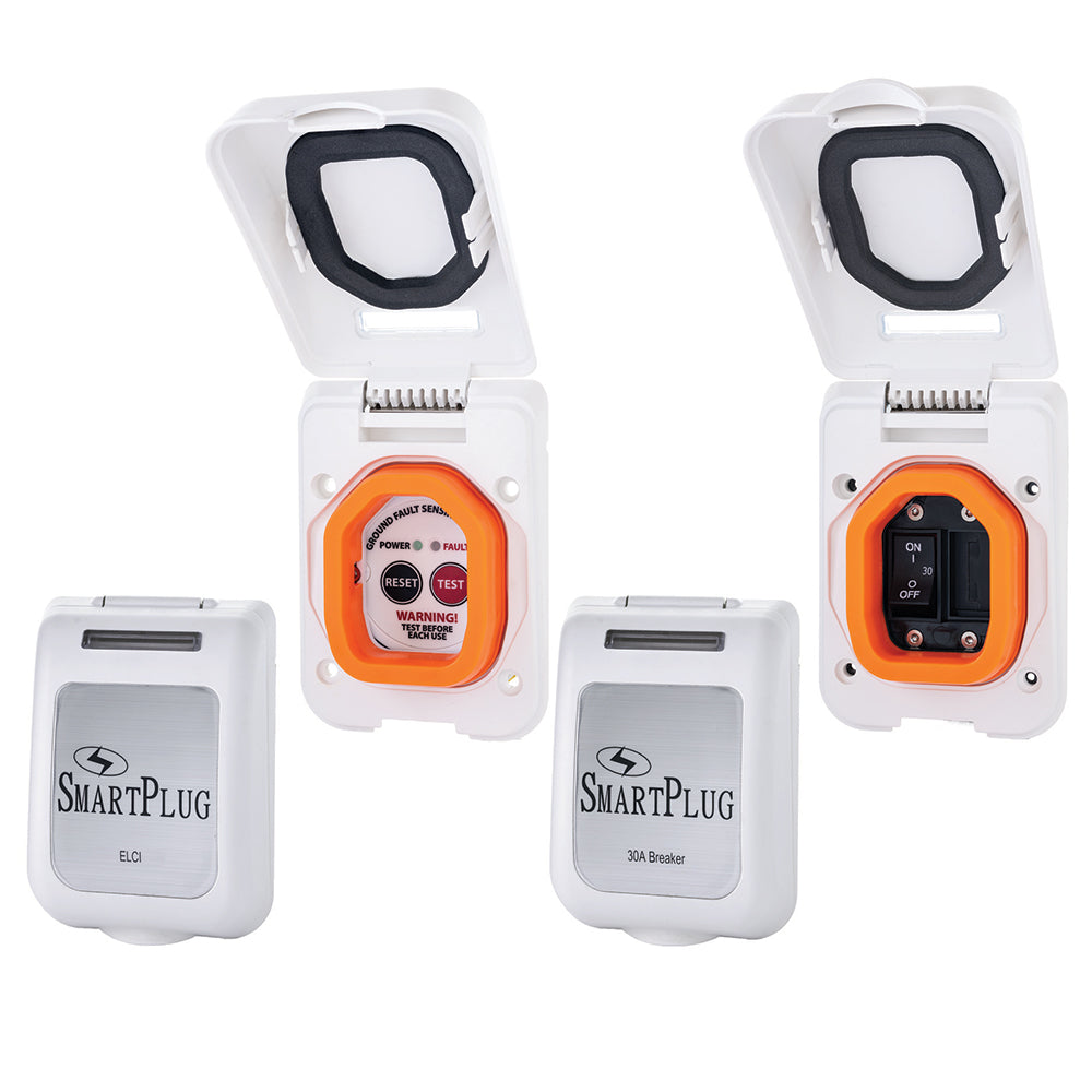SmartPlug Combo Kit wELCI Sensor  30 Amp Breaker NonMetallic Door  White ELCIBRKR30PW Main image