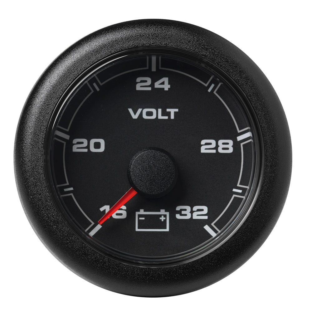 Veratron 52MM 2116 OceanLink Battery Voltage Gauge  16 to 32V  Black Dial  Bezel A2C1066120001 Main image