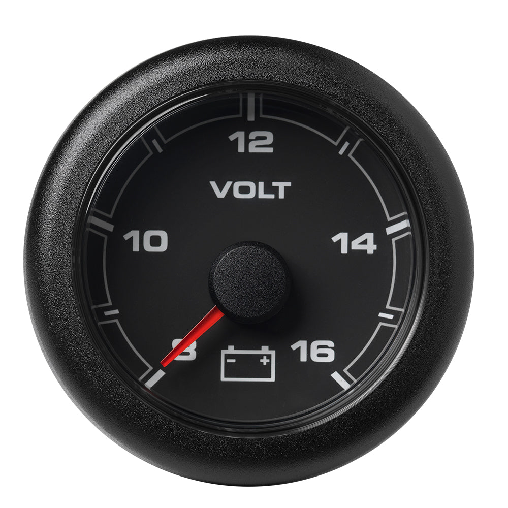 Veratron 52MM 2116 OceanLink Battery Voltage Gauge  8 to 16 V  Black Dial  Bezel A2C1066100001 Main image