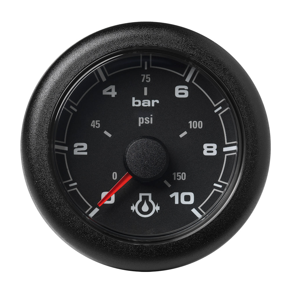 Veratron 52MM 2116 OceanLink Engine Oil Pressure Gauge 10 Bar150 PSI  Black Dial  Bezel A2C1066000001 Main image