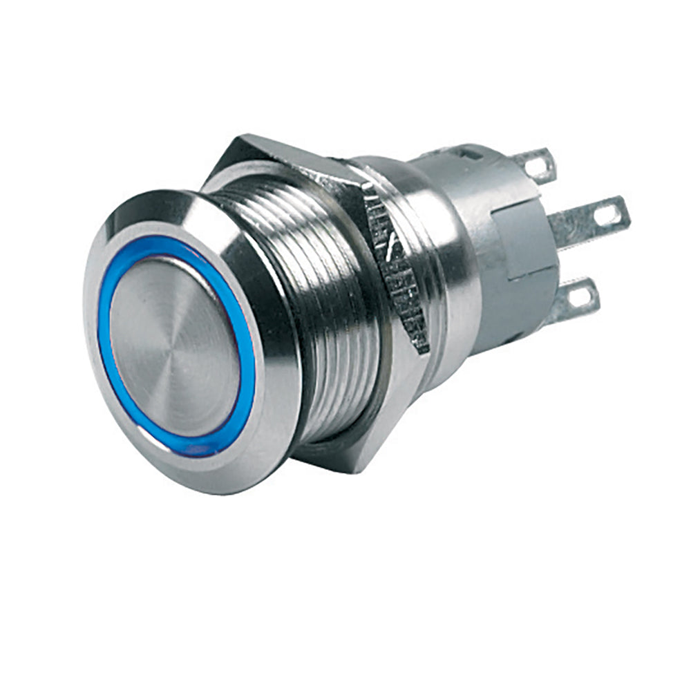 BEP PushButton Switch 12V Momentary OnOff  Blue LED 80511000400 Main image
