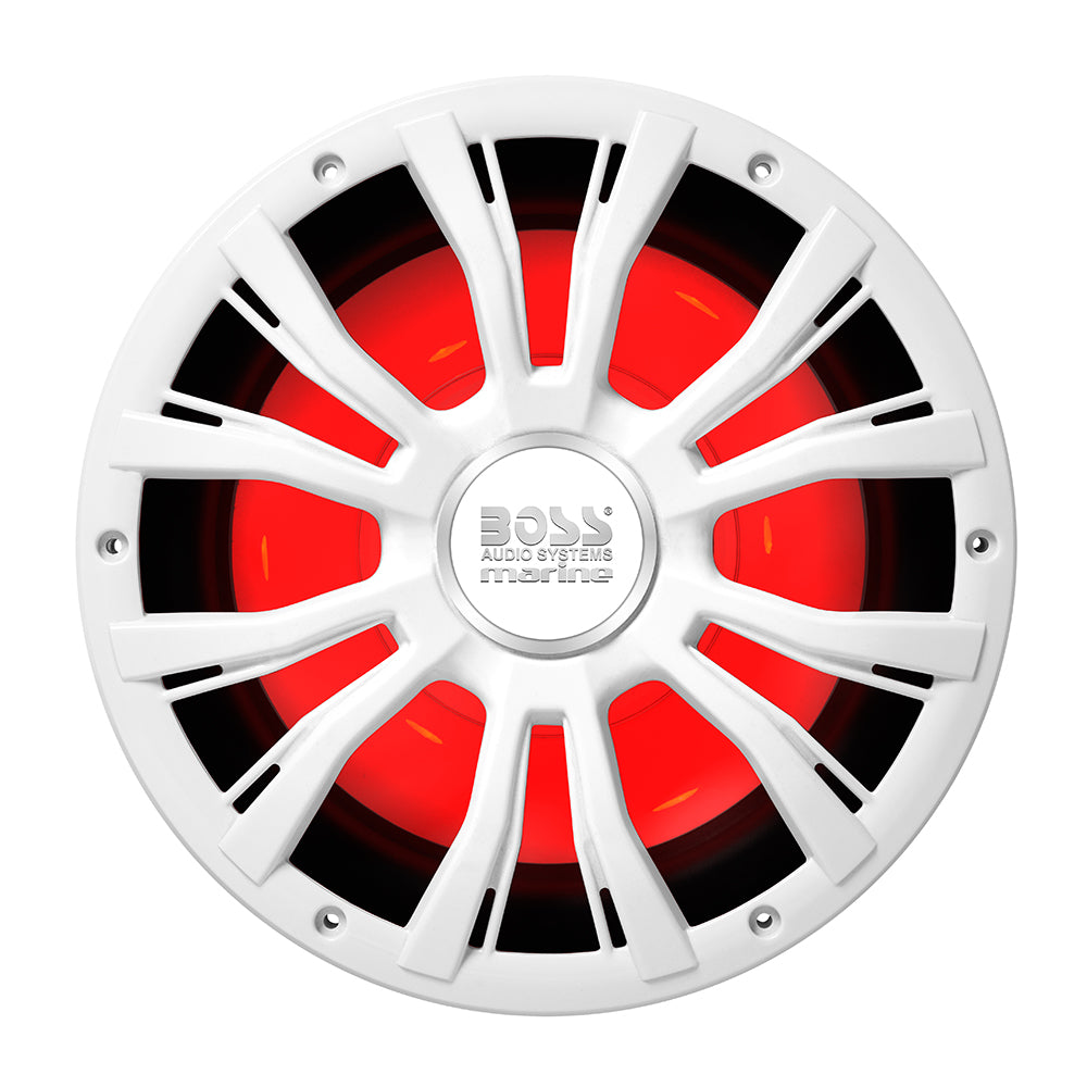 Boss Audio 10 MRG10W Subwoofer wRGB Lighting  White  800W MRGB10W Main image