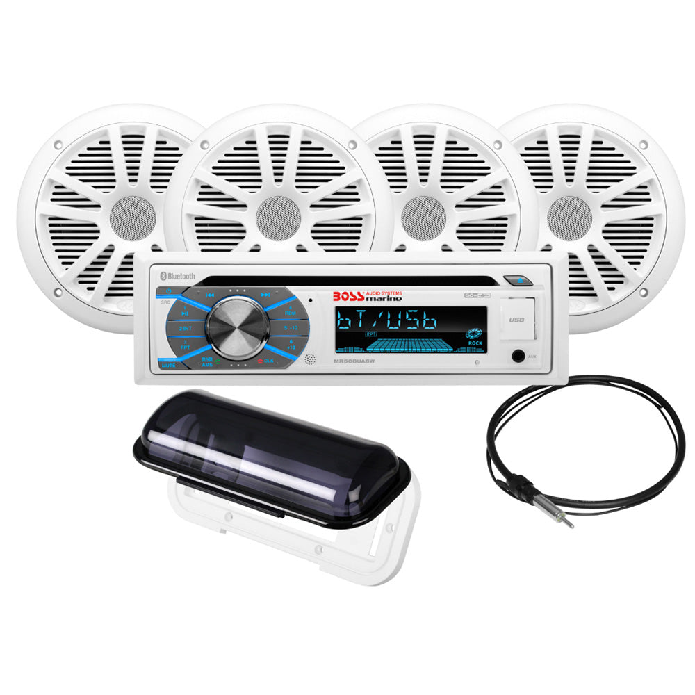 Boss Audio MCK508WB64S Marine Stereo  2 Pairs of 65 Speaker Kit  White MCK508WB64S Main image