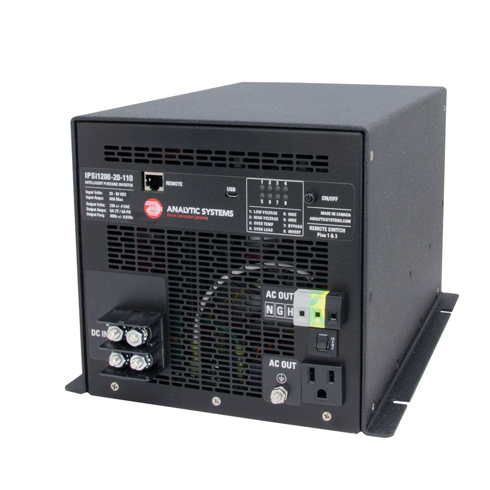 Analytic Systems AC Intelligent Pure Sine Wave Inverter 1200W 2040V In 110V Out IPSI120020110 Main image