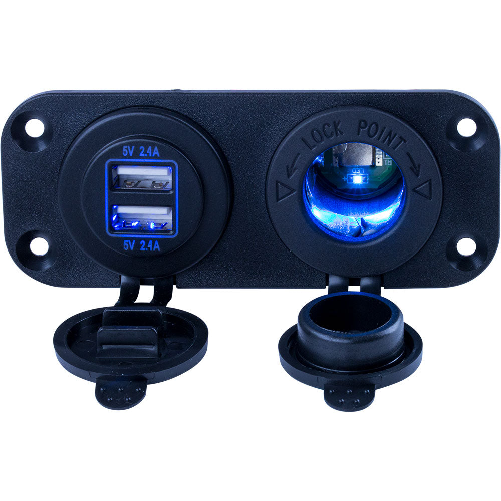 SeaDog Double USB  Power Socket Panel 4265051 Main image