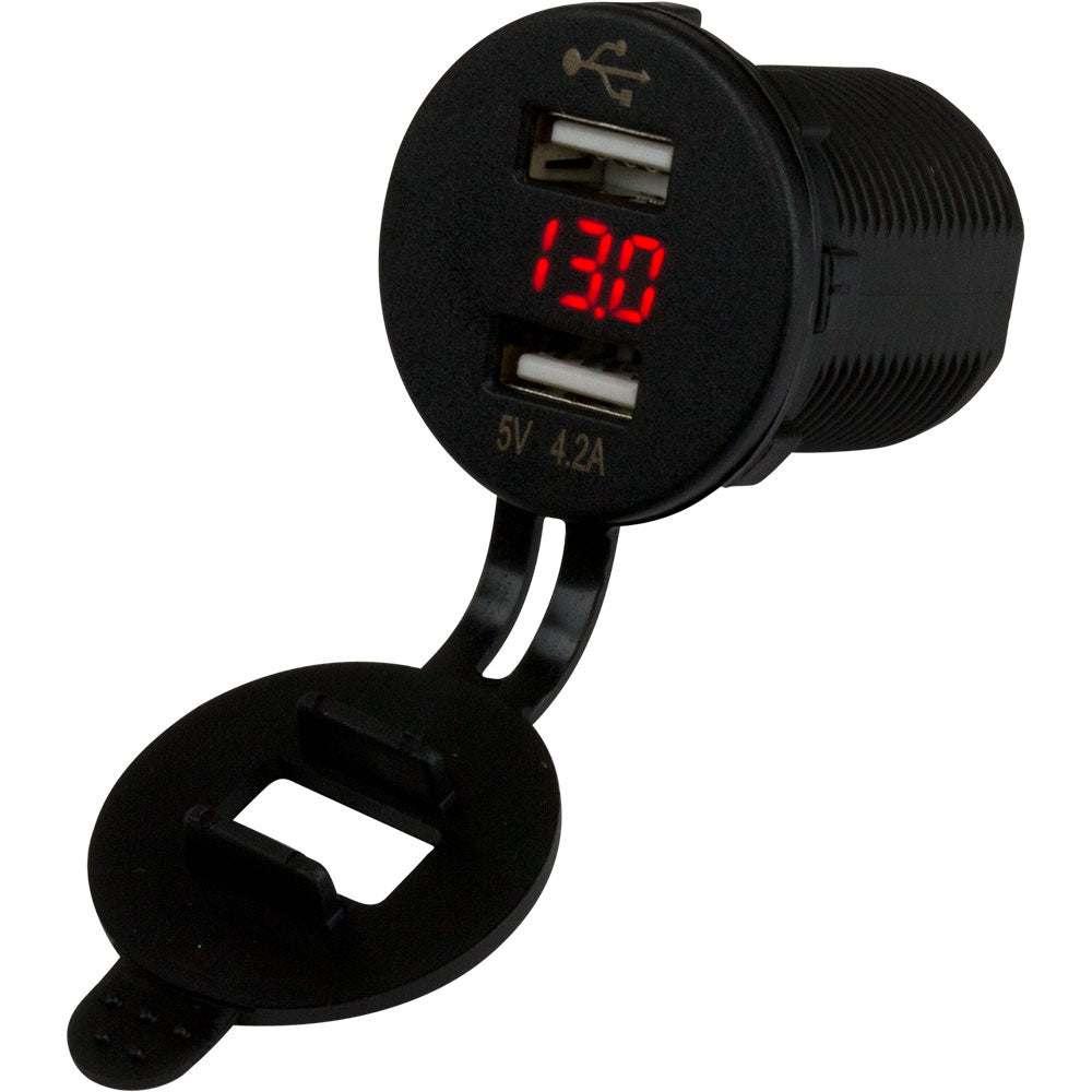 SeaDog Dual USB SocketVoltmeter wHidden Display 4265171 Main image