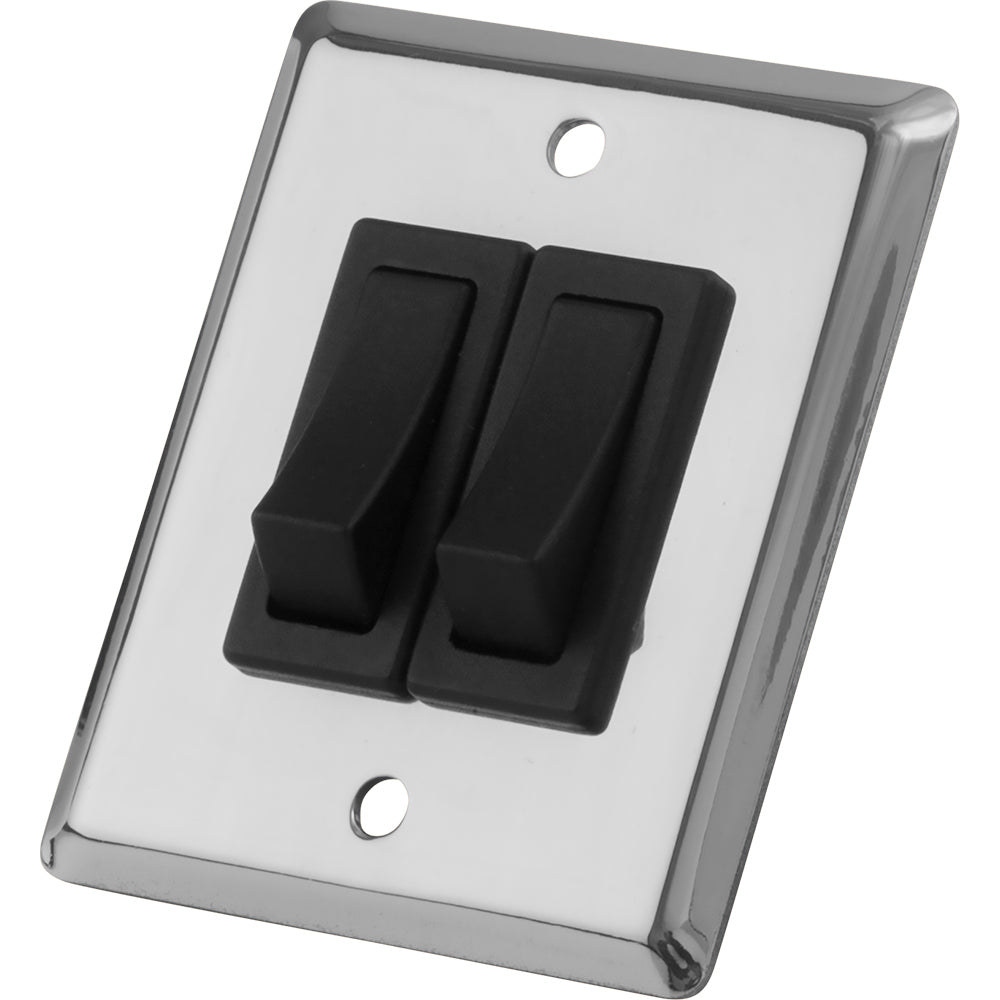 SeaDog Double Gang Wall Switch  Stainless Steel 4030201 Main image