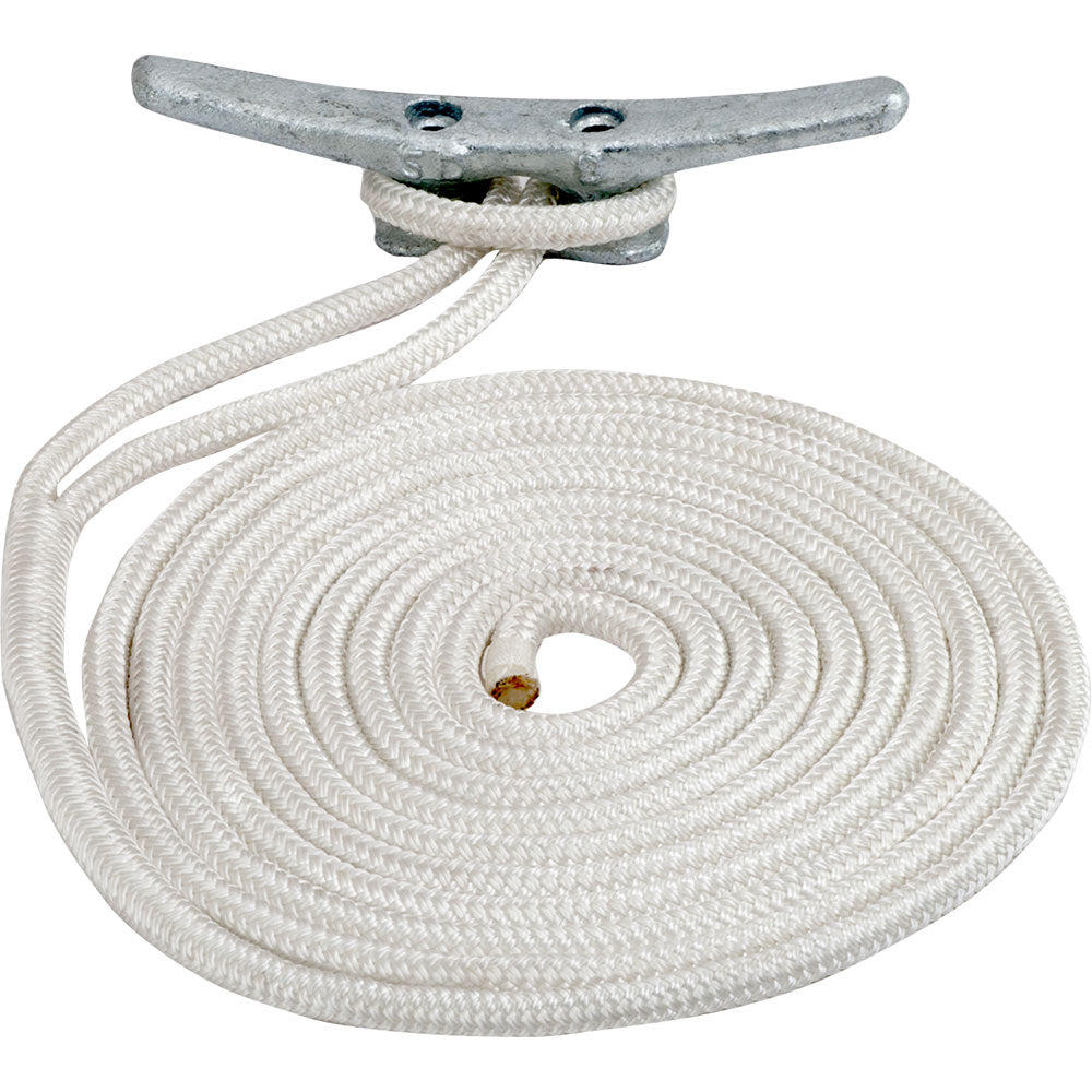 SeaDog Double Braided Nylon Dock Line  58 x 50  White 302116050WH1 Main image