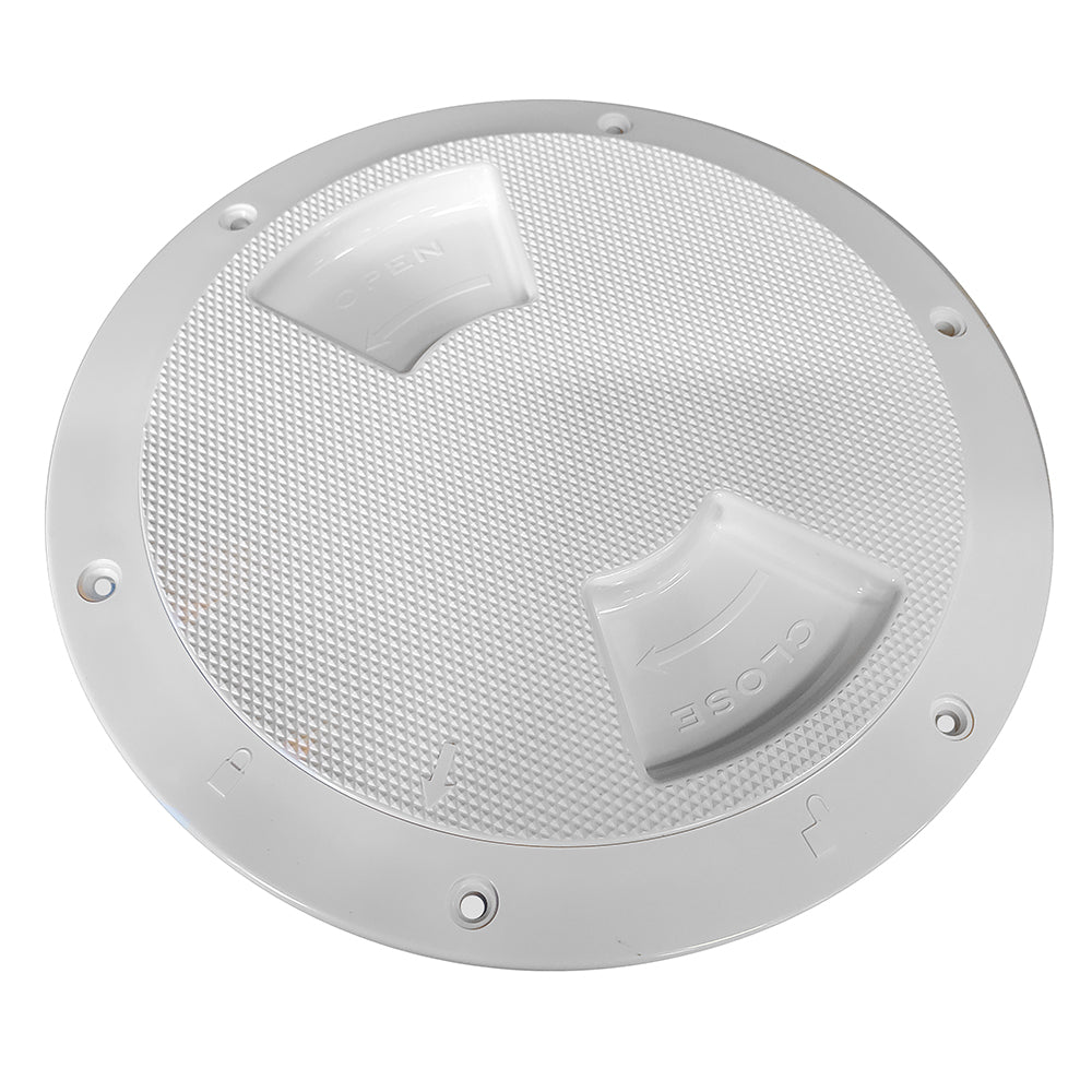 SeaDog Textured Quarter Turn Deck Plate  White  6 3361621 Main image