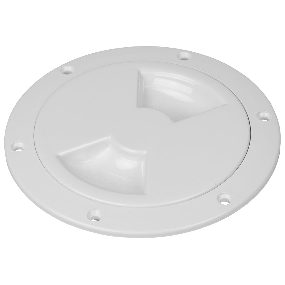 SeaDog QuarterTurn Smooth Deck Plate wInternal Collar  White  4 3363401 Main image