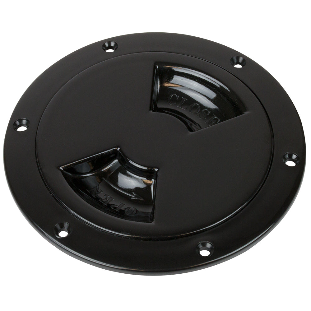 SeaDog QuarterTurn Smooth Deck Plate wInternal Collar  Black  5 3363551 Main image