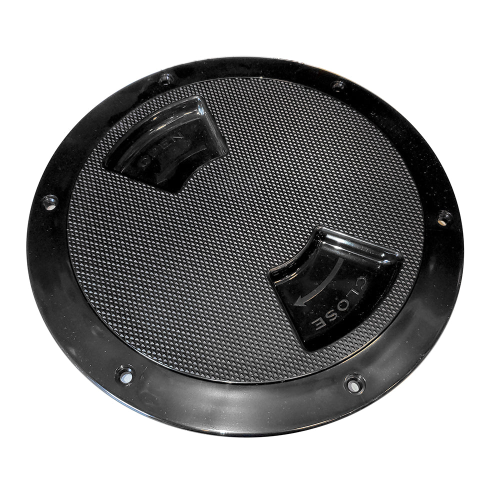 SeaDog QuarterTurn Textured Deck Plate wInternal Collar  Black  8 3363871 Main image