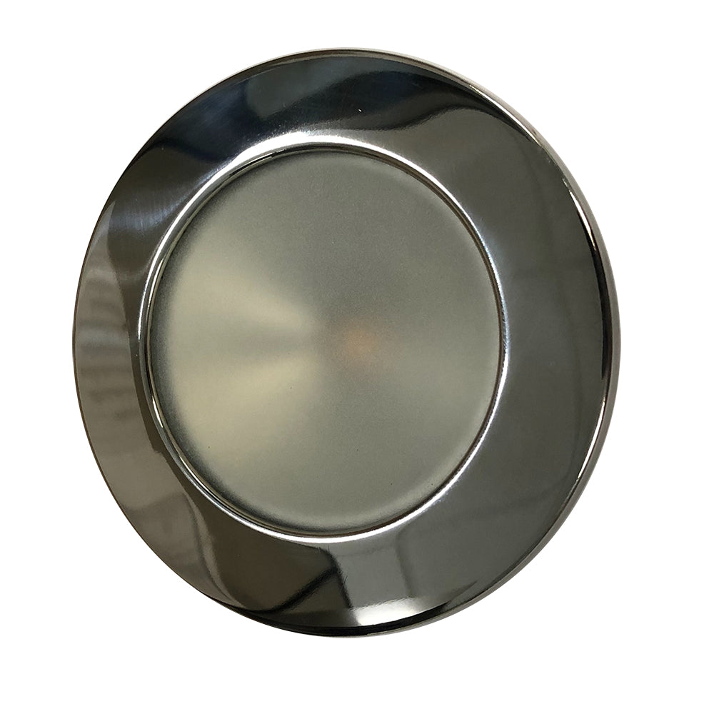 Lunasea Gen 3 IndoorOutdoor Recessed 35 LED Light  2700K 85 CRI Dimmable COB LED  Warm WhitePolished SS Bezel Main image