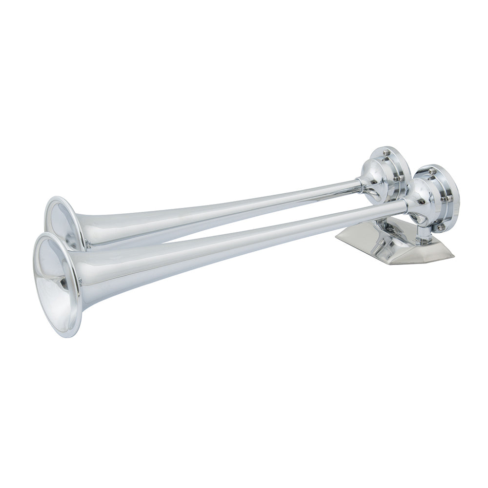 Marinco 12V Chrome Plated Dual Trumpet Air Horn 10106 Main image