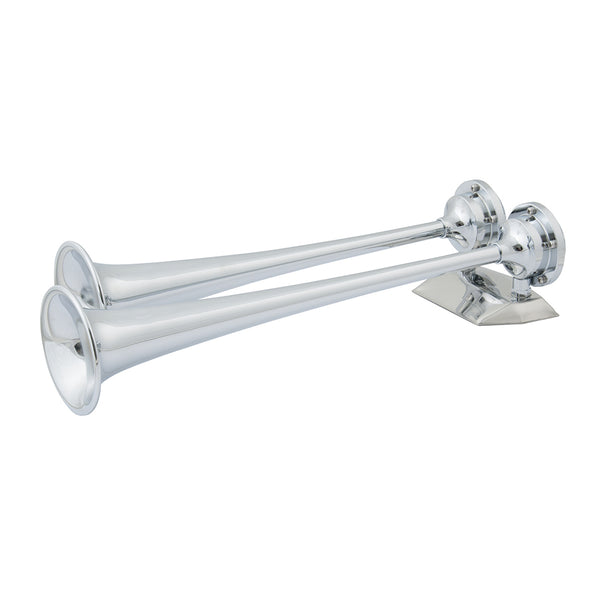 Marinco 24V Chrome Plated Dual Trumpet Air Horn 10624
