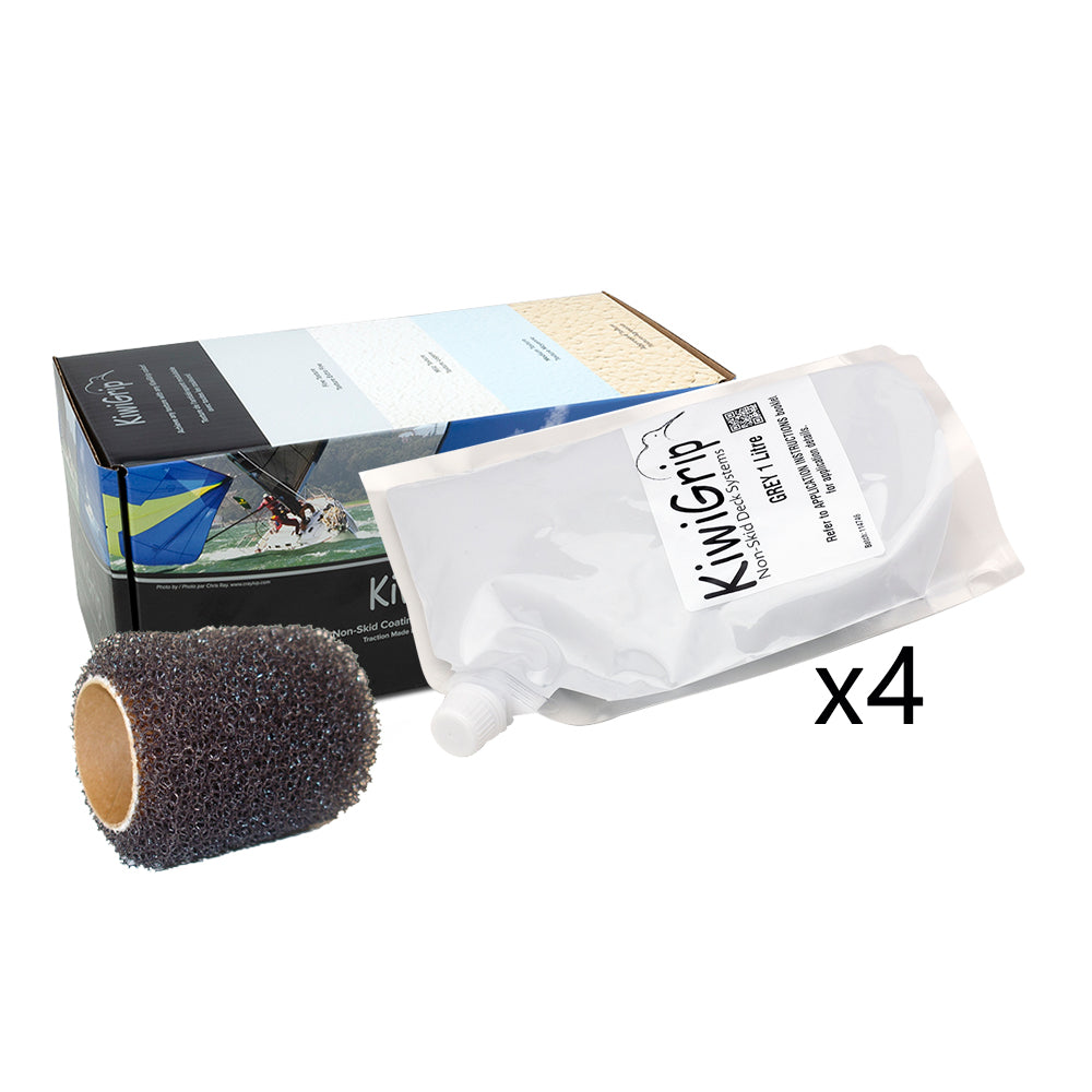 KiwiGrip 4  1 Liter Pouches  Grey w4 Roller KG4GPR Main image