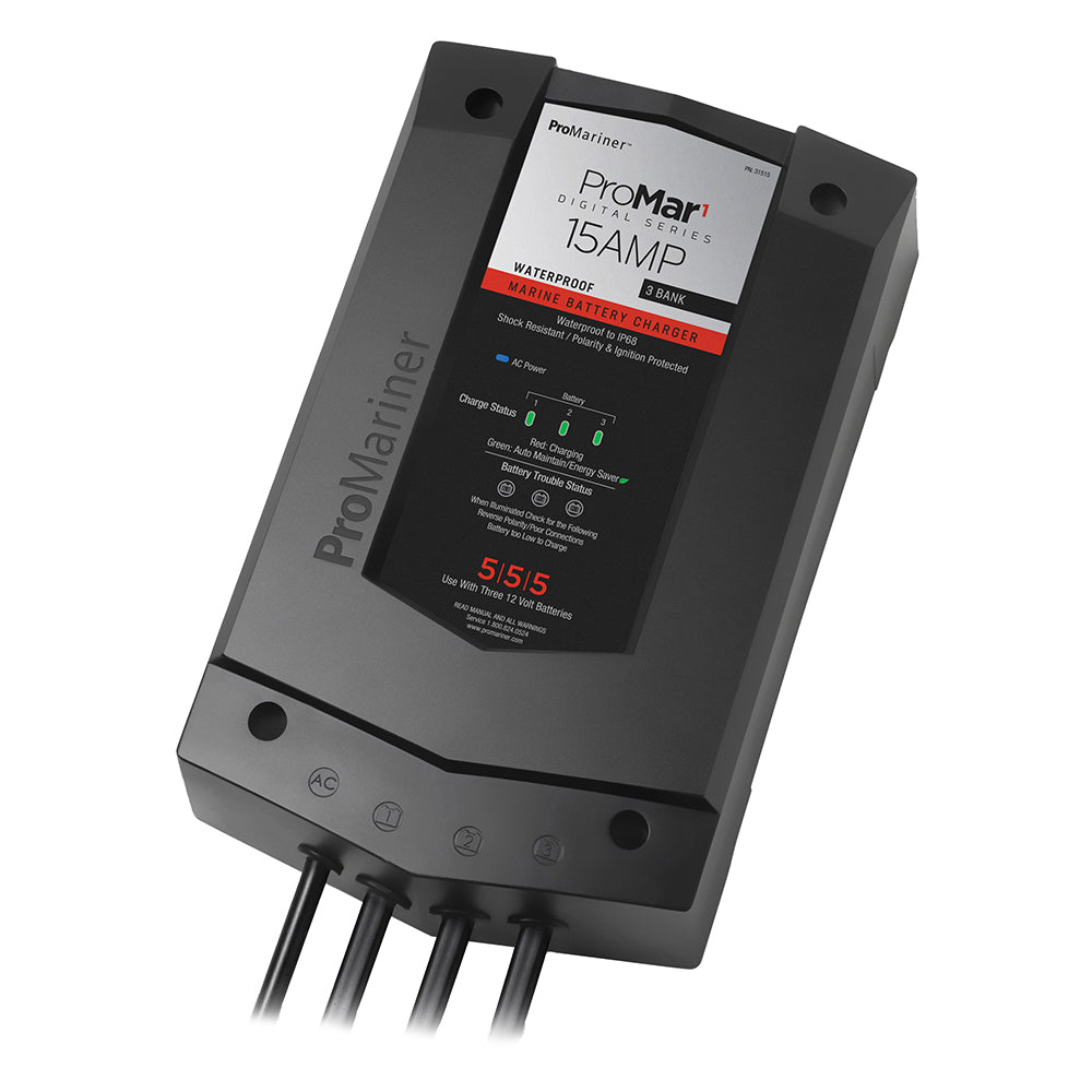 ProMariner ProMar1 DS Digital  15 Amp  3 Bank Charger 31515 Main image