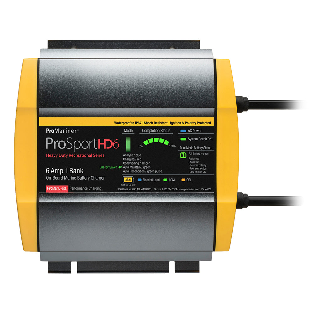 ProMariner ProSportHD 6 Gen 4  6 Amp  1 Bank Battery Charger 44006 Main image