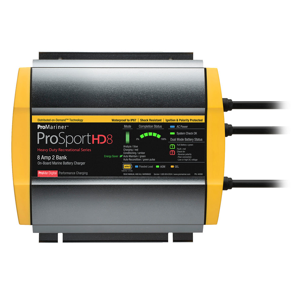 ProMariner ProSportHD 8 Gen 4  8 Amp  2 Bank Battery Charger 44008 Main image