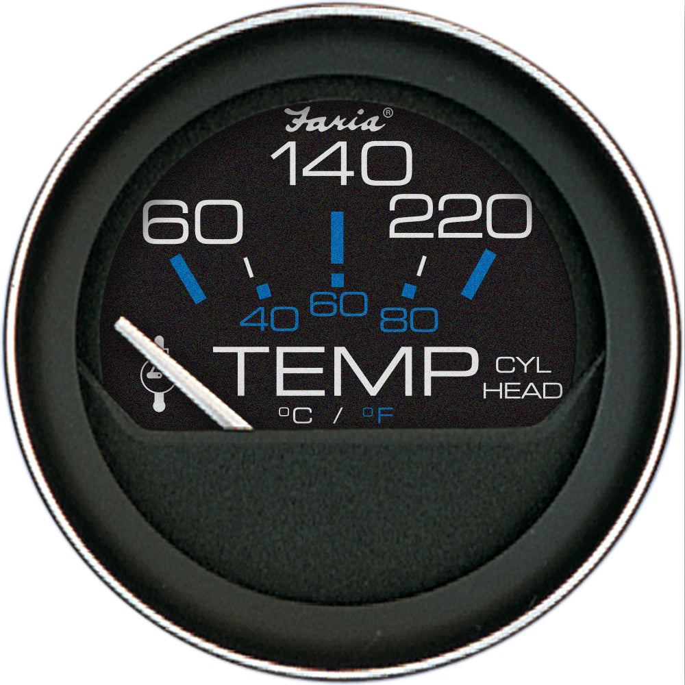 Faria Coral 2 Cylinder Head Temperature Gauge 60120 F wSender 13009 Main image