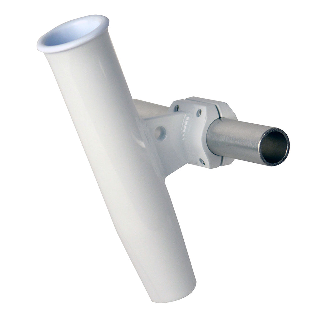 CE Smith Aluminum Horizontal ClampOn Rod Holder 166 OD  White Powder Coated wSleeve 53721 Main image