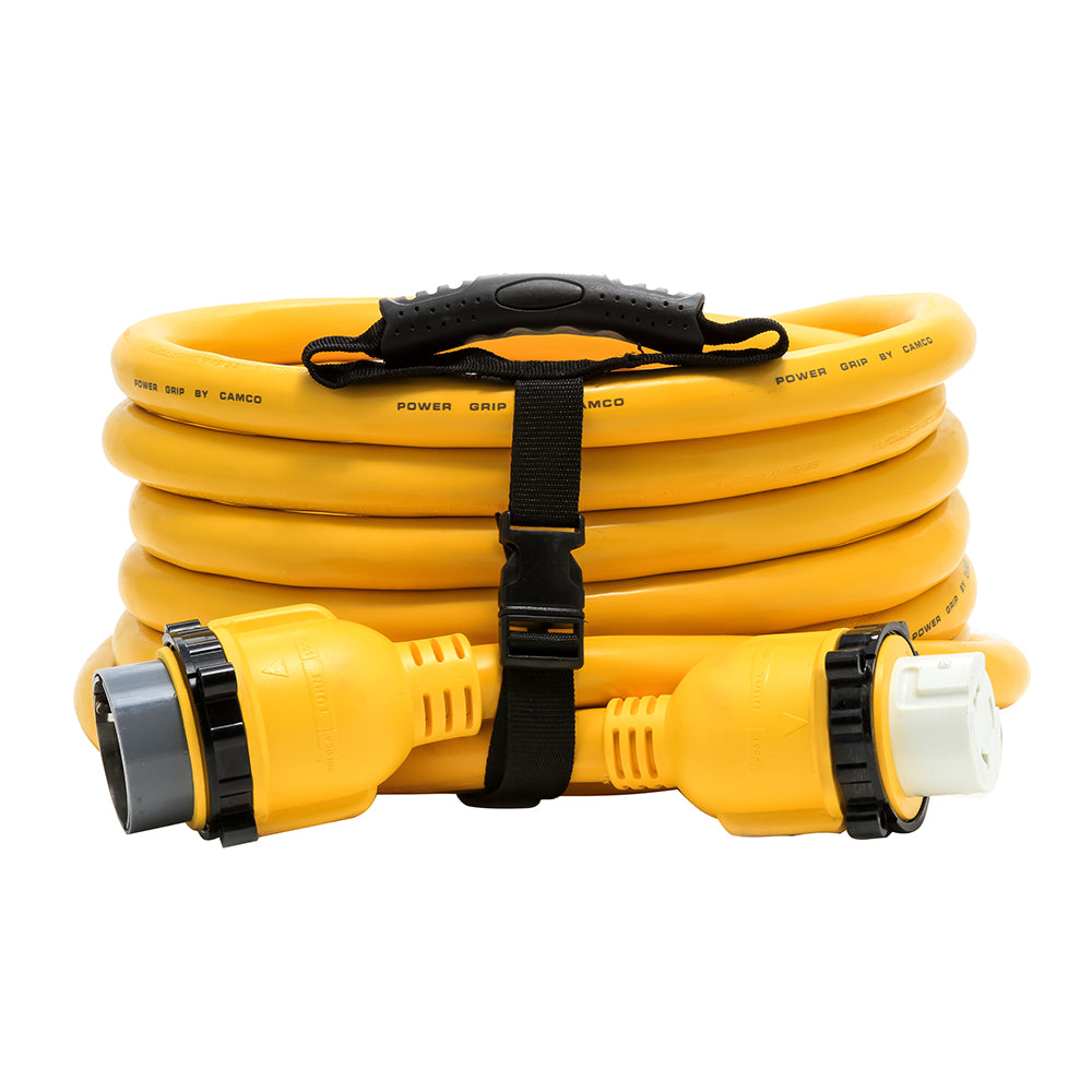 Camco 50 Amp Power Grip Marine Extension Cord  25 MLockingFLocking Adapter 55621 Main image