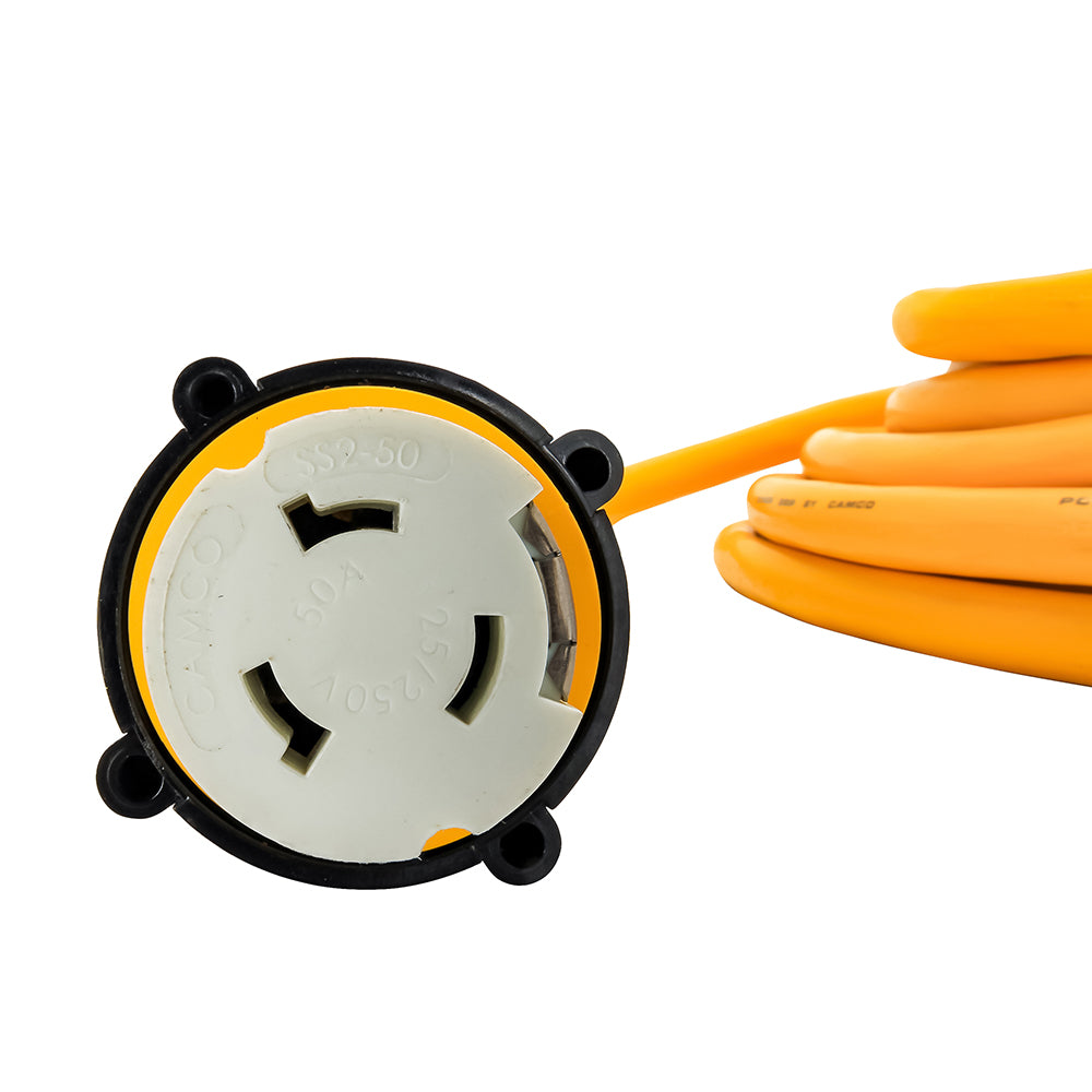 Camco 50 Amp Power Grip Marine Extension Cord - 50 M-Locking/F-Locking Adapter [55623] Secondary image