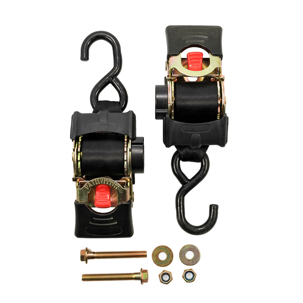 Camco Retractable Tie Down Straps  2 Width 55 Bolt On 50030 Main image