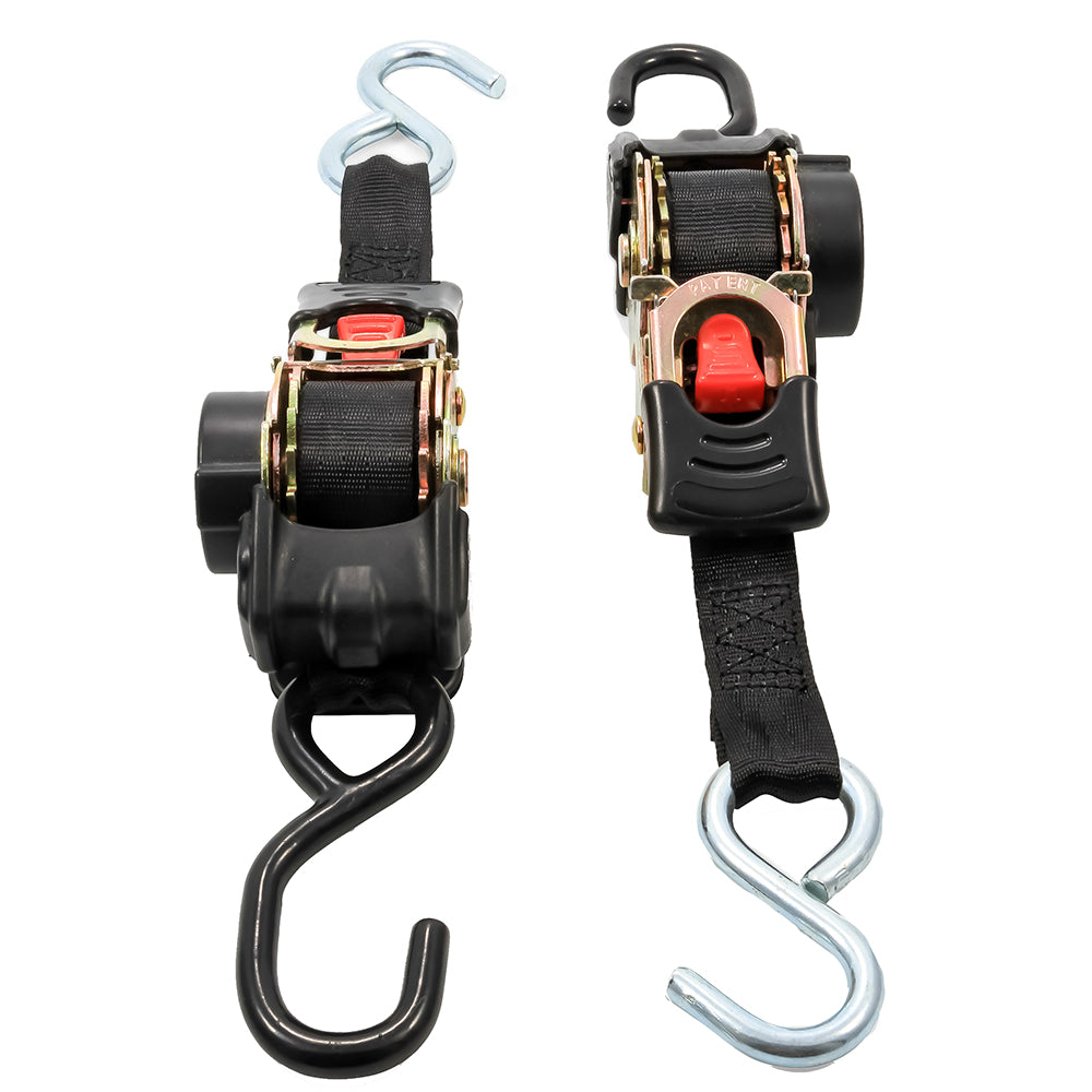 Camco Retractable TieDown Straps  1 Width 6 Dual Hooks 50033 Main image