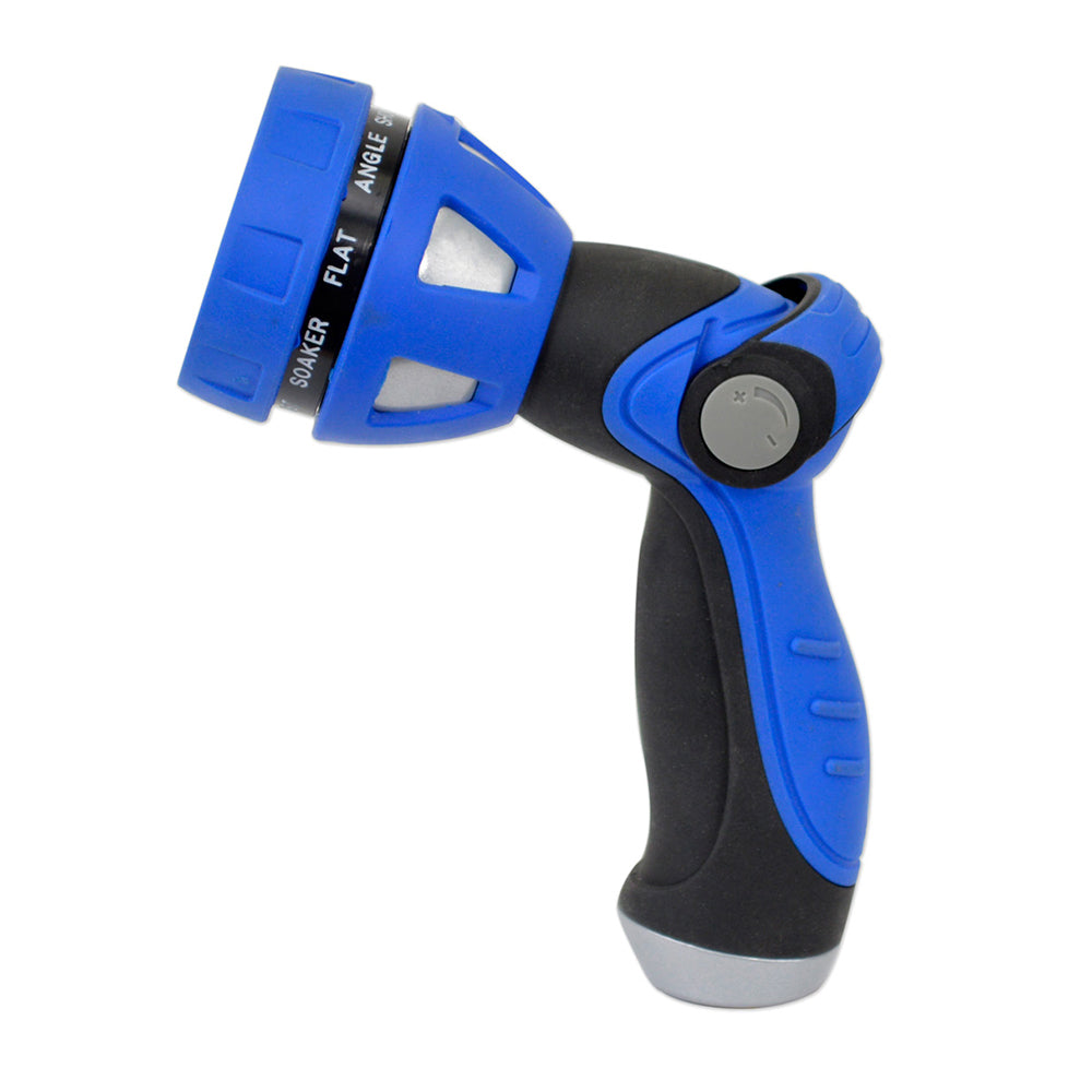 HoseCoil Thumb Lever Nozzle wMetal Body  Nine Pattern Adjustable Spray Head WN815 Main image