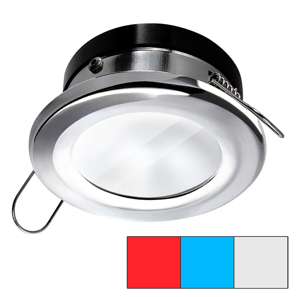 i2Systems Apeiron A1120 Spring Mount Light  Round  Red Cool White  Blue  Polished Chrome  A1120Z11HAE Main image